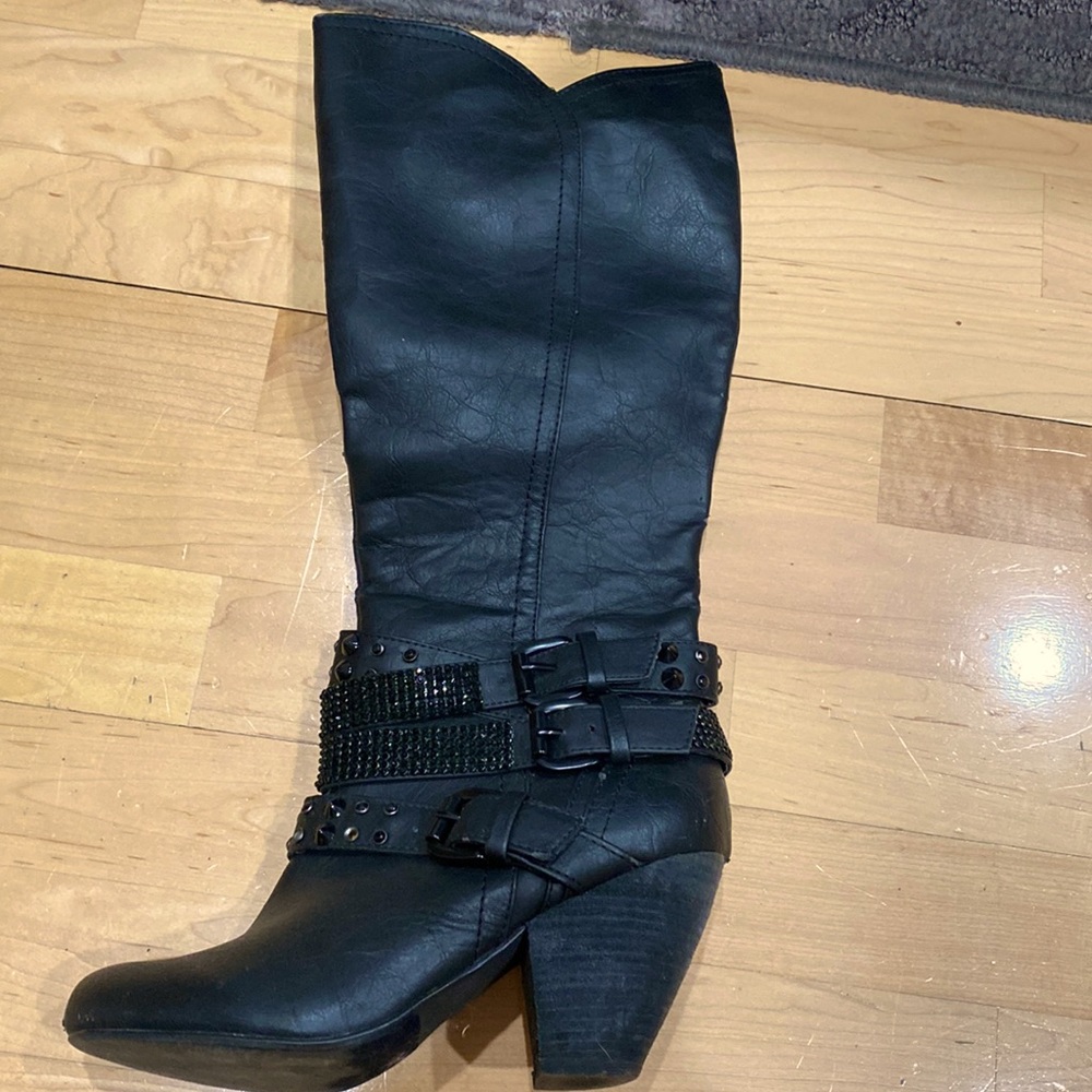 Not rated knee high bling boots